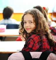 Cute lovely school children at classroom having education activities-1