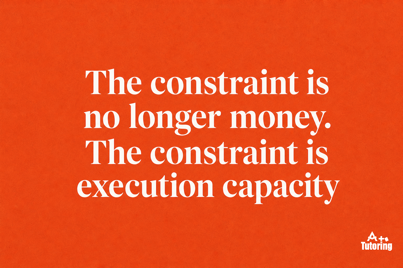 Pull quote: The constraint is no longer money. The constraint is execution capacity, and the window to sequence this against existing Title III carryover closes in weeks.