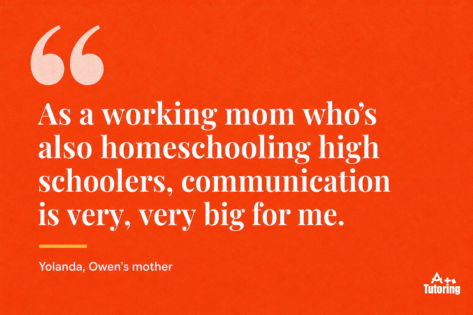 Pull quote: As a working mom who's also homeschooling high schoolers, communication is very, very big for me.