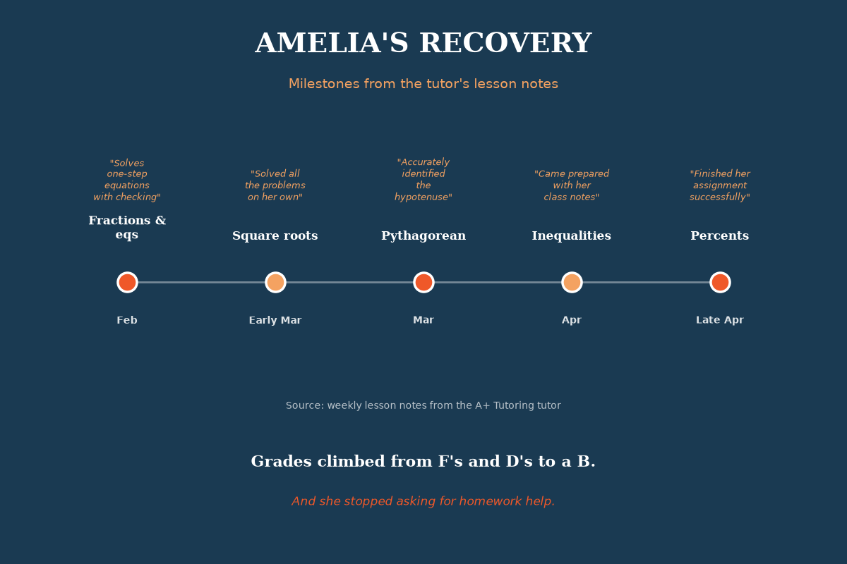 A+ Tutoring data visualization: topic graphic with logo