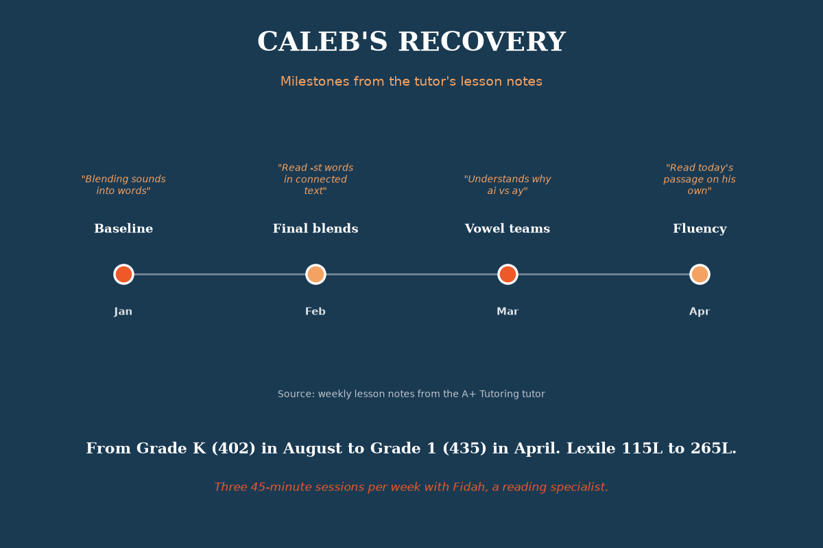A+ Tutoring data visualization: topic graphic with logo